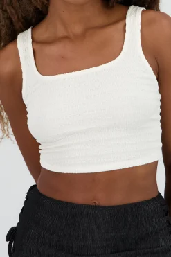 Shasa Textured Square Neck Top