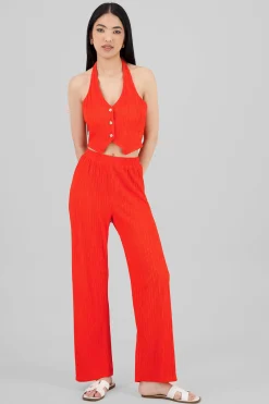 Shasa Textured Straight Pants