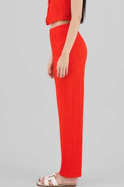 Shasa Textured Straight Pants