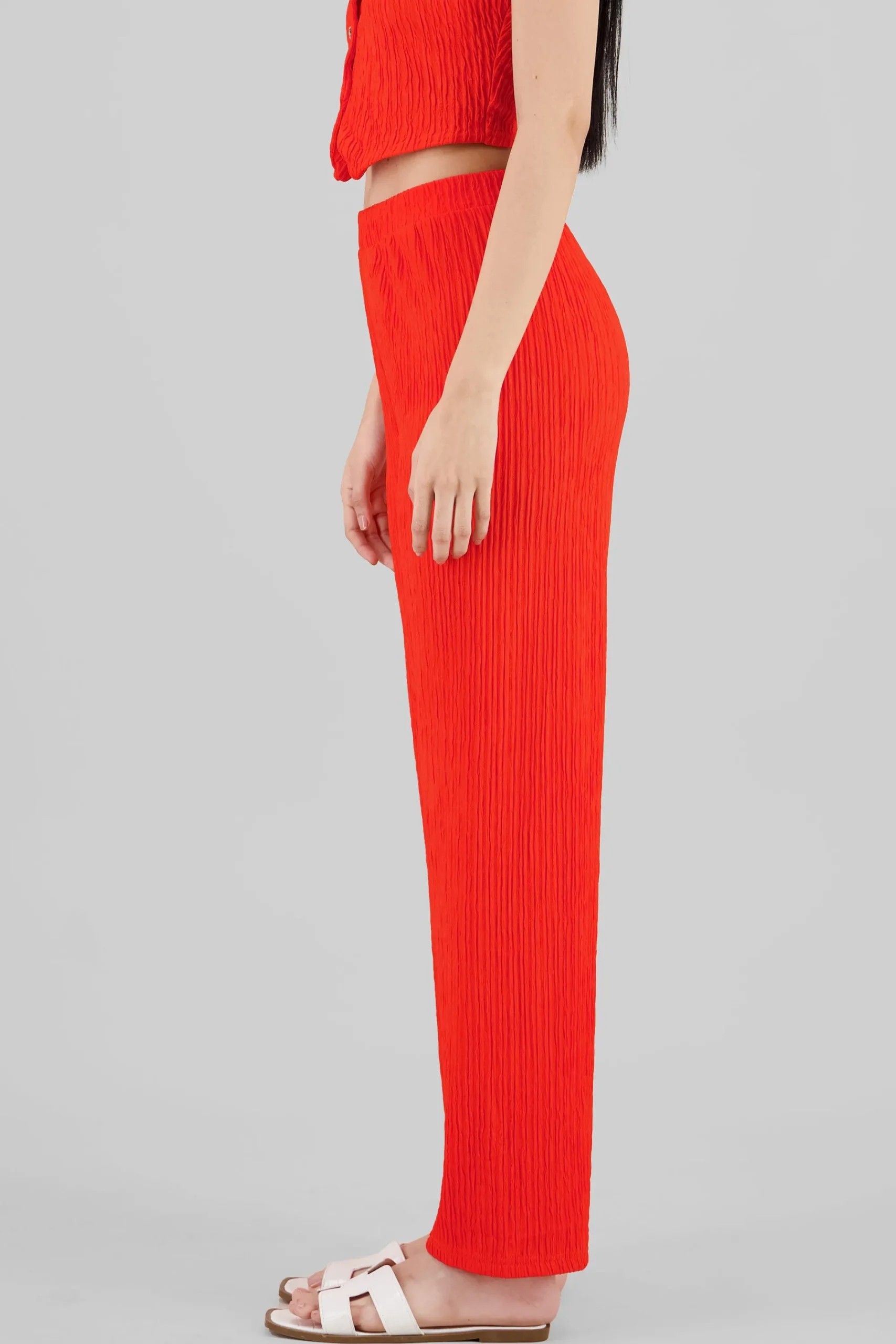 Shasa Textured Straight Pants