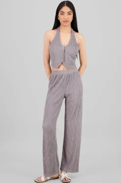 Shasa Textured Straight Pants