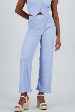 Shasa Textured Straight Pants