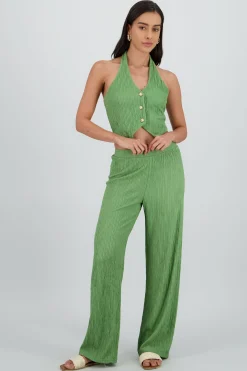 Shasa Textured Straight Pants