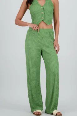 Shasa Textured Straight Pants