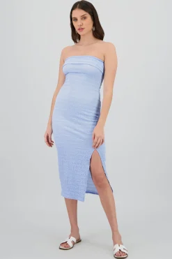 Shasa Textured Strapless Dress