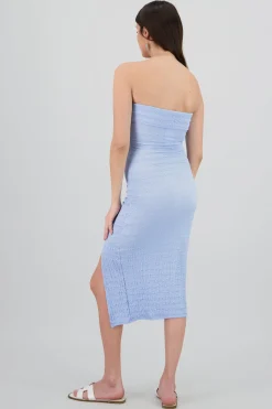 Shasa Textured Strapless Dress