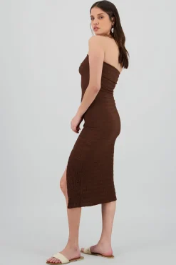 Shasa Textured Strapless Dress