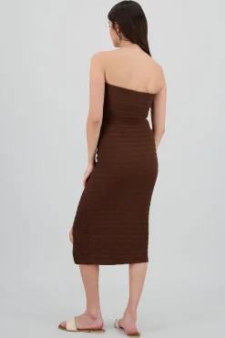 Shasa Textured Strapless Dress