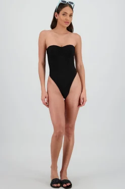 Shasa Textured Strapless Swimsuit