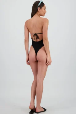 Shasa Textured Strapless Swimsuit