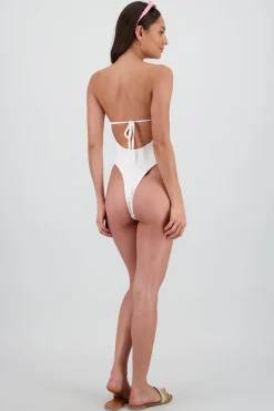 Shasa Textured Strapless Swimsuit