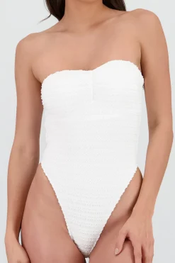 Shasa Textured Strapless Swimsuit
