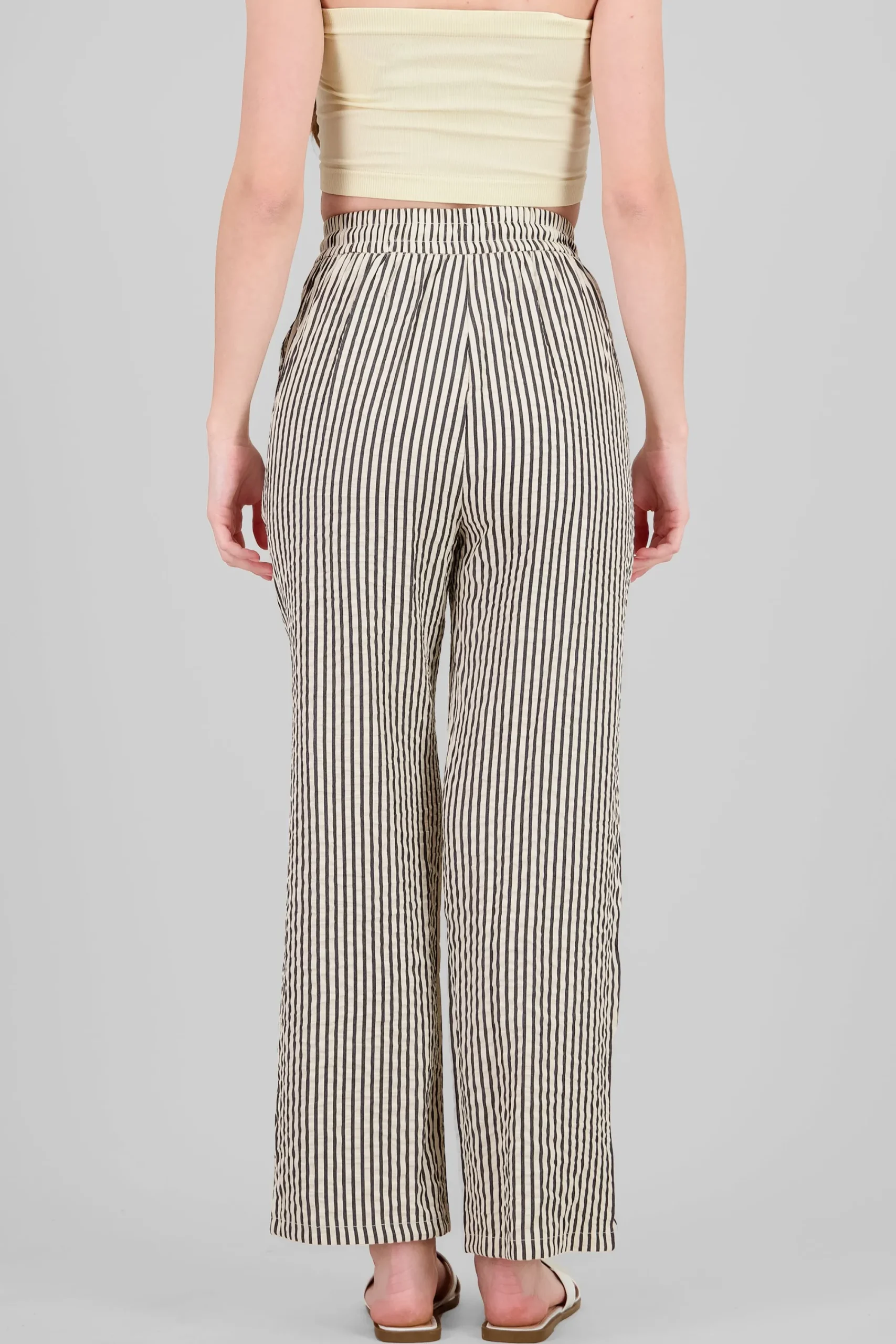 Shasa Textured Striped Pants