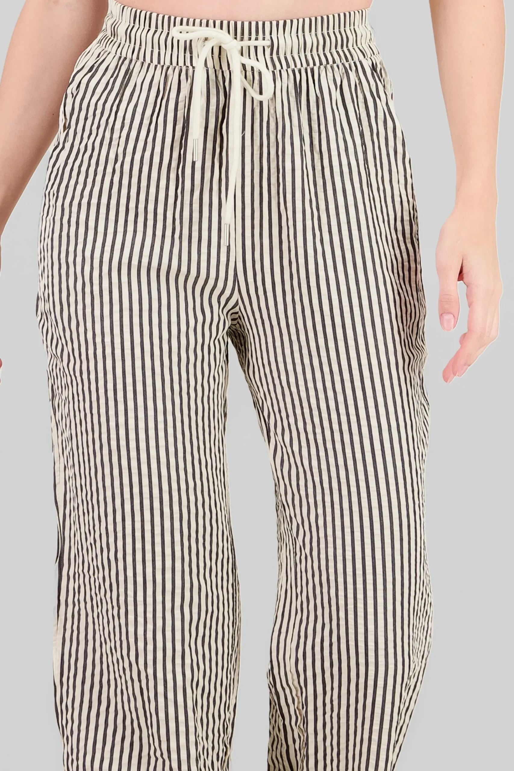 Shasa Textured Striped Pants