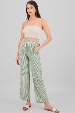 Shasa Textured Striped Pants
