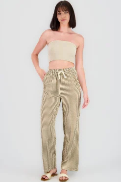 Shasa Textured Striped Pants