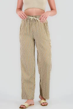 Shasa Textured Striped Pants