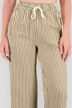 Shasa Textured Striped Pants