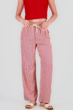 Shasa Textured Striped Pants