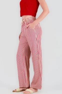 Shasa Textured Striped Pants