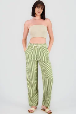 Shasa Textured Striped Pants