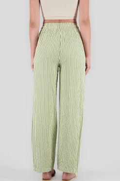 Shasa Textured Striped Pants