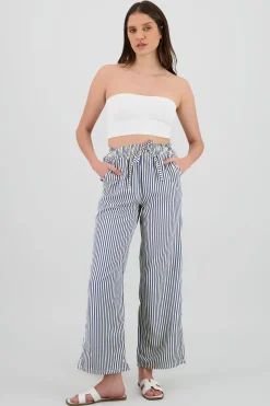 Shasa Textured Striped Pants