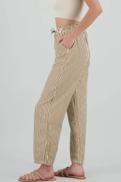 Shasa Textured Striped Pants