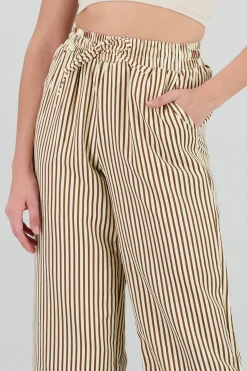 Shasa Textured Striped Pants