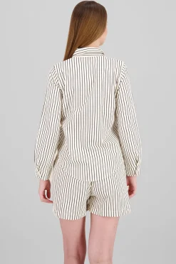 Shasa Textured Striped Print Shirt