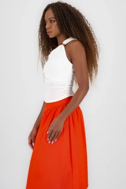 Shasa Textured Top with Ring Detail