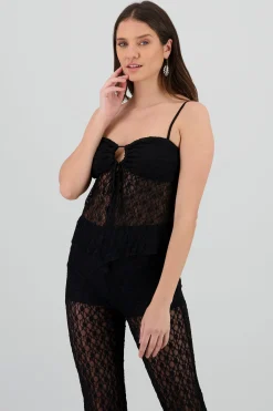Shasa Textured Top with Slit