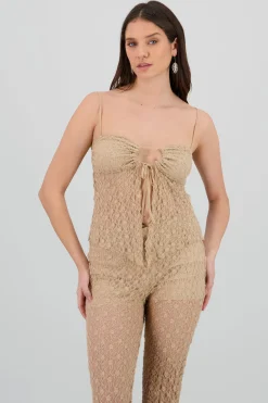 Shasa Textured Top with Slit