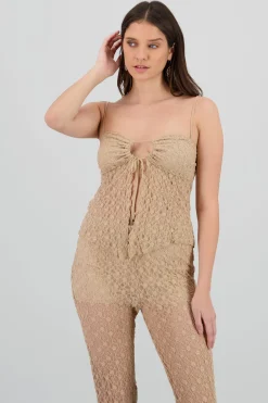 Shasa Textured Top with Slit