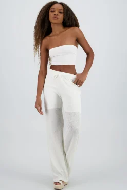 Shasa Textured Wide Leg Pants