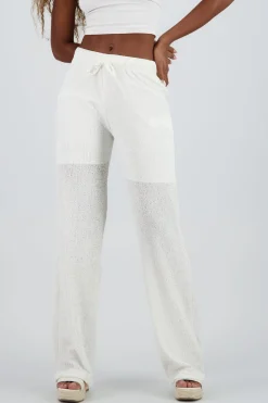 Shasa Textured Wide Leg Pants