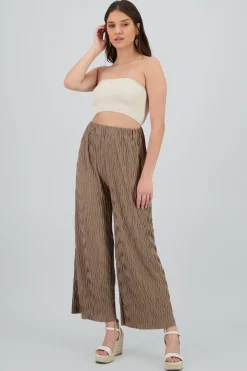 Shasa Textured Wide Leg Pants
