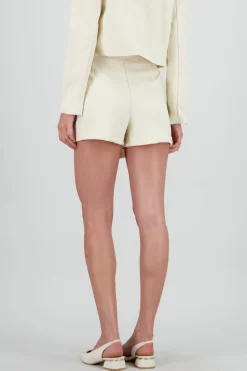 Shasa Textured Wrap Skirt with Buttons