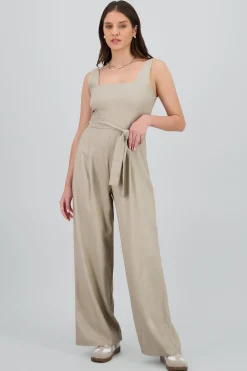 Shasa Thick Strap Jumpsuit with Bow Detail