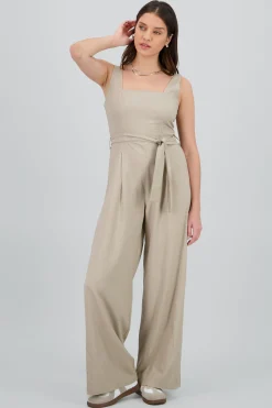 Shasa Thick Strap Jumpsuit with Bow Detail