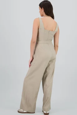 Shasa Thick Strap Jumpsuit with Bow Detail