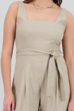 Shasa Thick Strap Jumpsuit with Bow Detail