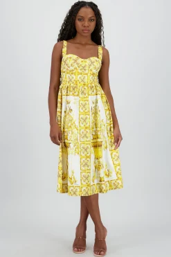 Shasa Thick Straps Midi Dress