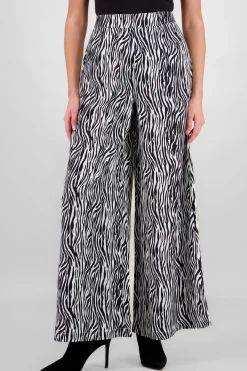 Shasa Thin Corduroy Zebra Print Pants