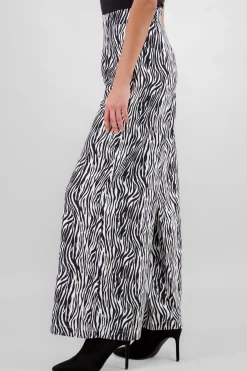 Shasa Thin Corduroy Zebra Print Pants