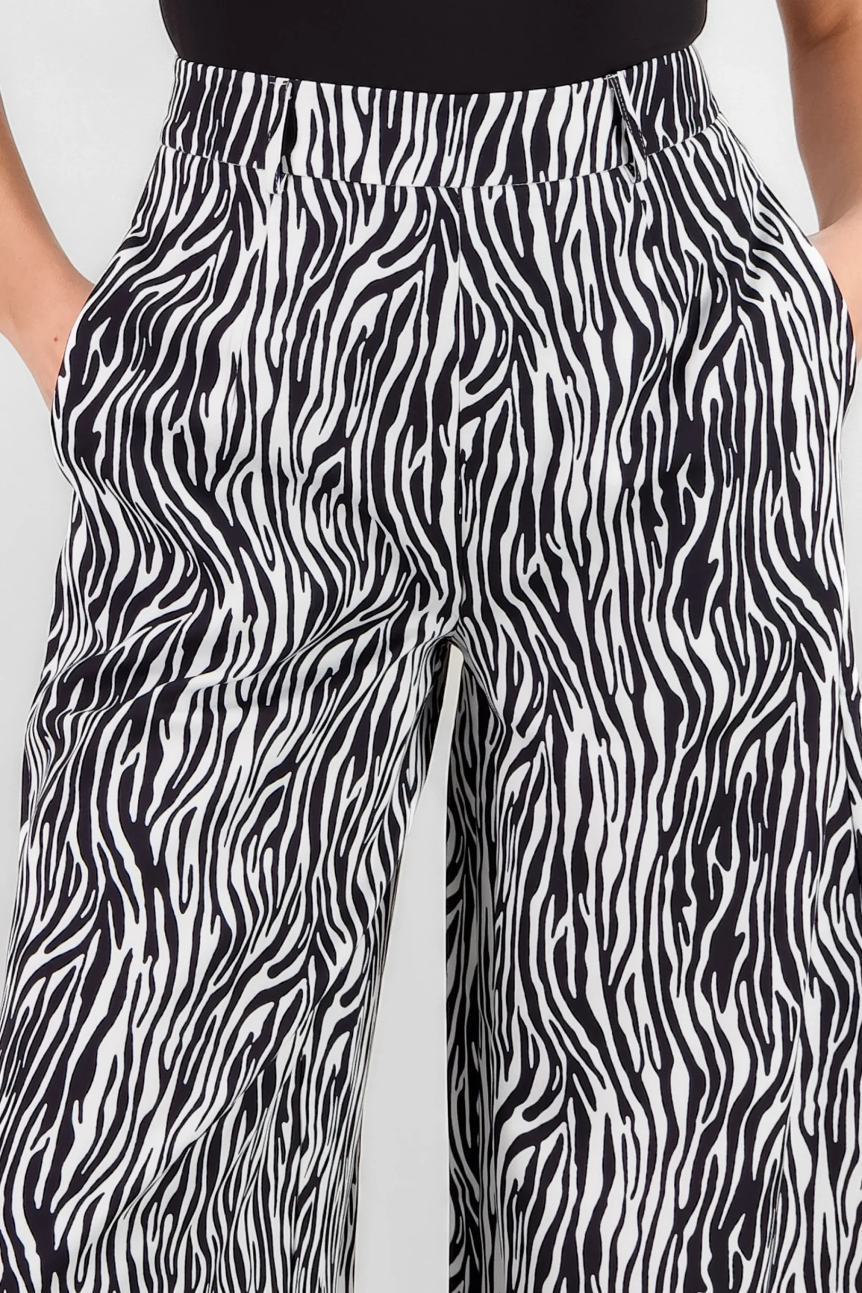 Shasa Thin Corduroy Zebra Print Pants