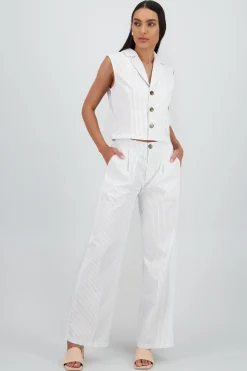 Shasa Thin Striped Tailored Pants