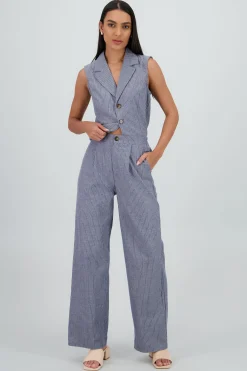 Shasa Thin Striped Tailored Pants