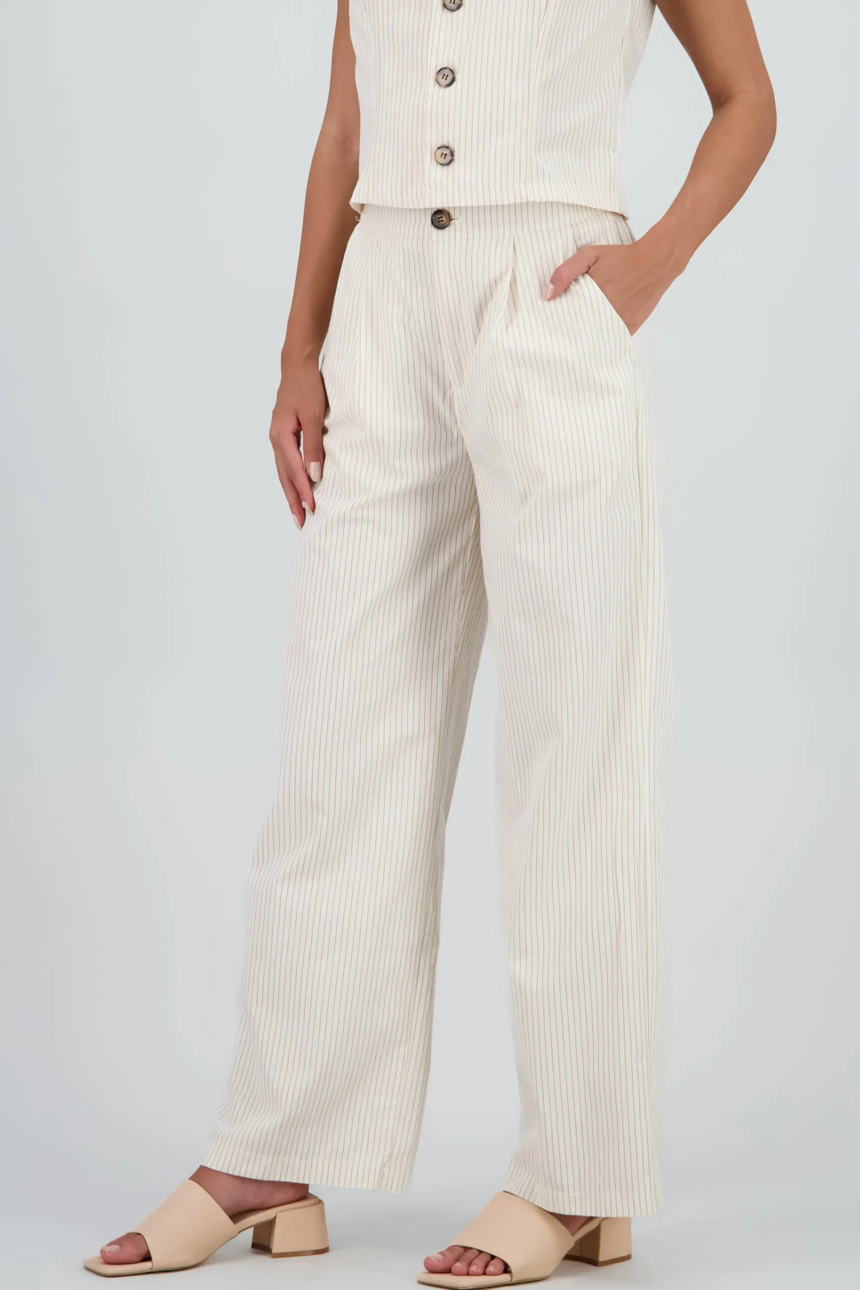 Shasa Thin Striped Tailored Pants