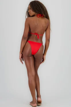 Shasa ThreePiece Bikini with Ruffled Sarong